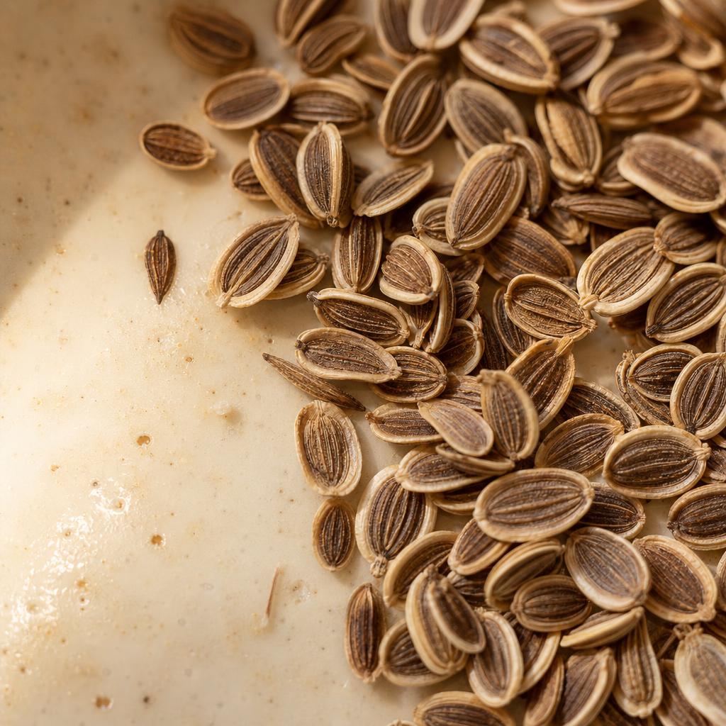 Macro photograph of suwa dill seeds